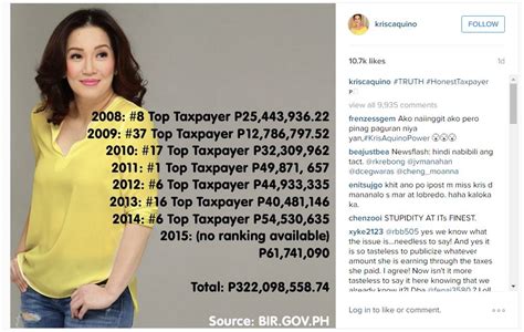 LOOK: Kris Aquino posts summary of tax payments on Instagram