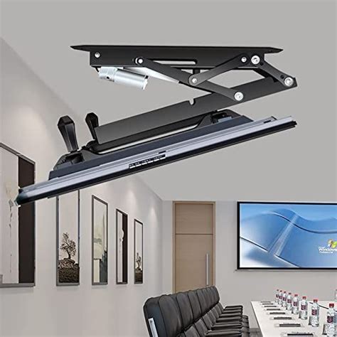 ASBKP Motorized Ceiling TV Mount, Telescopic Electric TV Lift with Auto ...