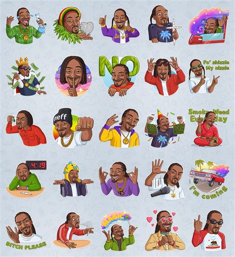 Snoop Dogg Telegram stickers on Behance