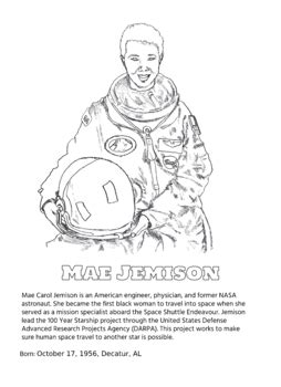 Mae Jemison Coloring Pages