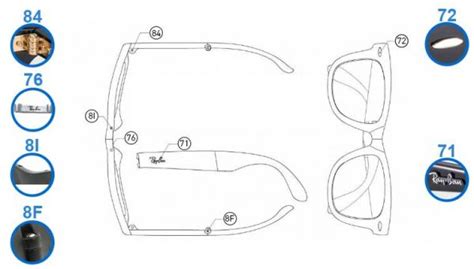 Ray-Ban 4105 Wayfarer Folding Replacement Parts Cheap ...