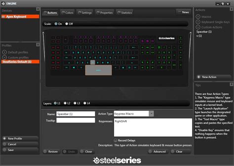 The SteelSeries Apex Gaming Keyboard & Engine Software - SteelSeries ...