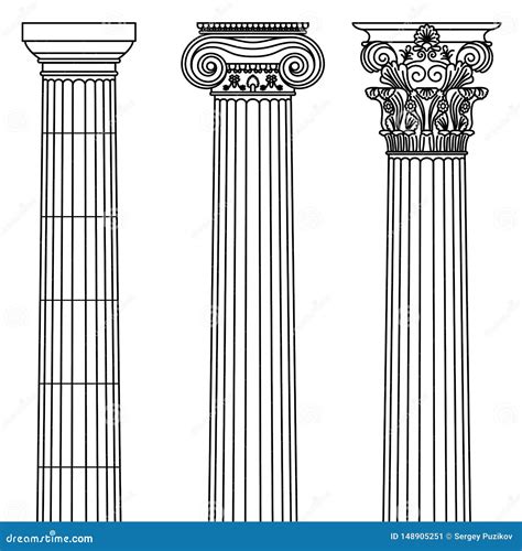 Colonne Grecque Dessin Arch Et Colonne Grecque Image Vectorielle | The ...