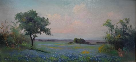 Robert Wood (G. Day) - "Bluebonnet" Buckeye - #2347 | Texas Art | Vintage Texas Paintings