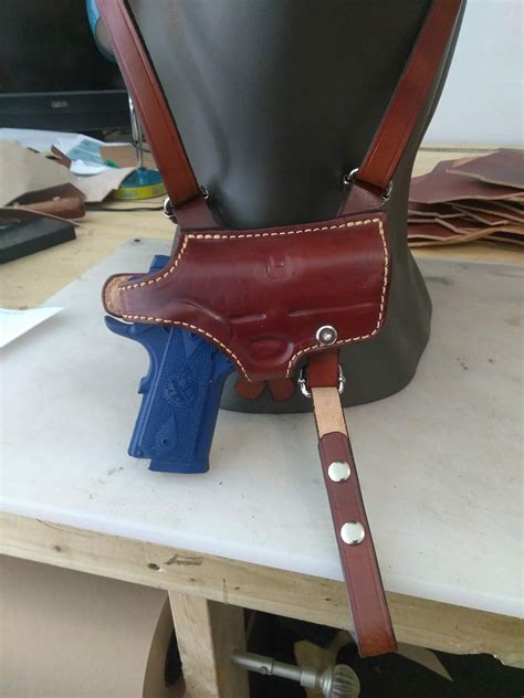 Shoulder Holster for Colt Defender 9mm/springfield 1911 EMP With Double Magazine Right Handed ...