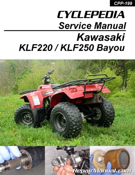 Kawasaki Bayou 220 250 KLF220 KLF250 Printed Cyclepedia ATV Service Manual