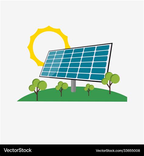 Solar panel energy template design Royalty Free Vector Image