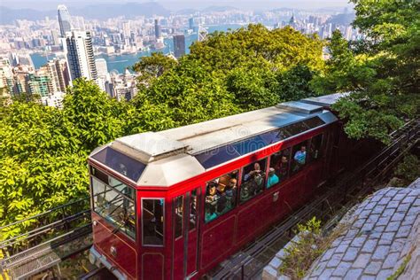 Peak Tram Hong Kong editorial photo. Image of panoramic - 82944501