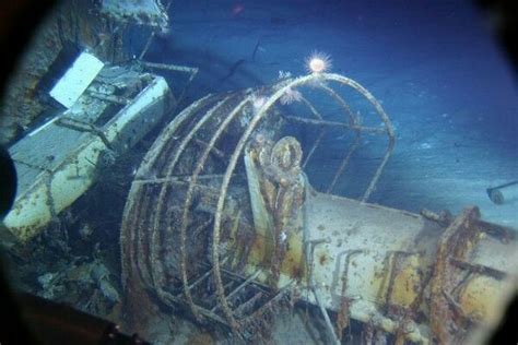 Wreck of the Bismarck - The aft HA rangefinder station located in the ...