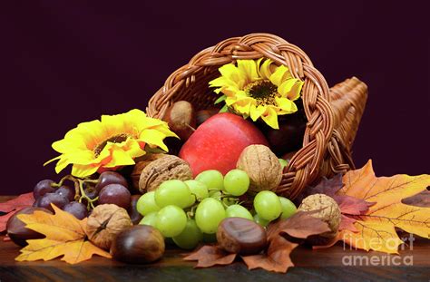 Thanksgiving Cornucopia Centerpiece Photograph by Milleflore Images ...