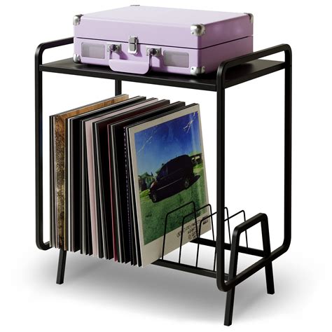 Buy Vefunk Record Player Stand 120 Records - Record Player Stand with Storage as Record Player ...