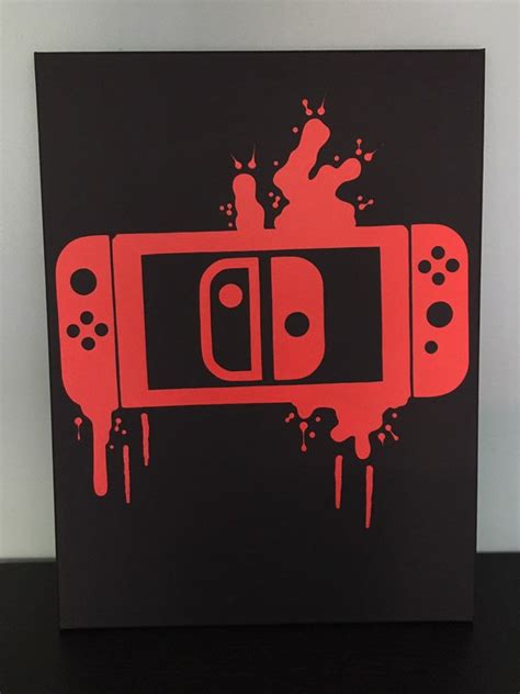 Nintendo Switch Video Game Controller Painting Video Game | Etsy