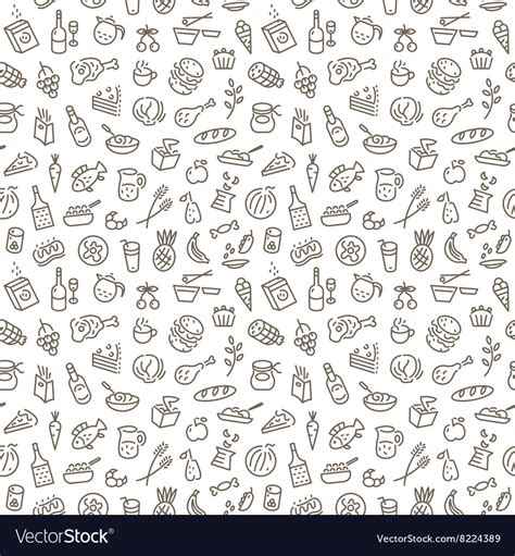 Food seamless background Royalty Free Vector Image