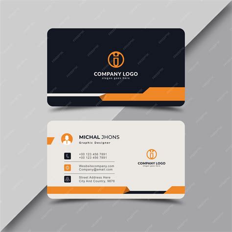 Premium Vector | Name business card design elegant minimalist template