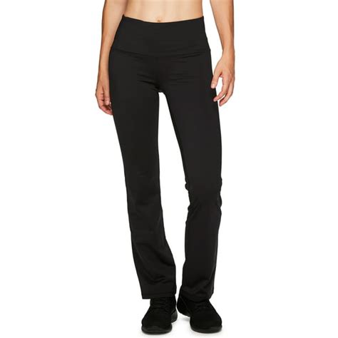 RBX - RBX Active Women's Fleece Lined Flared Athletic Boot Cut Yoga Pants with Pocket Black S ...