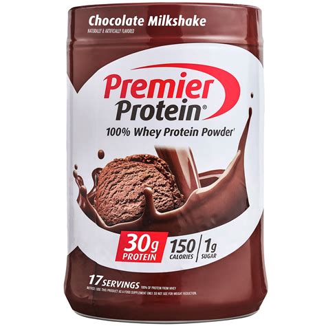 Premier Protein 100% Whey Protein Powder, Chocolate Milkshake, 30g ...