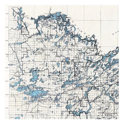 Hand Painted Map of the Superior National Forest, 1924 / Vintage ...