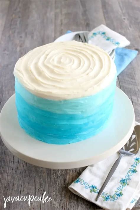 Blue Ombre Cake Tutorial - JavaCupcake