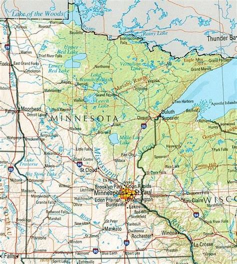 Minnesota Rivers Map