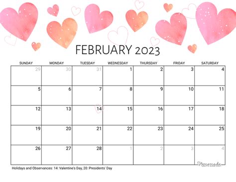 February 2023 Printable Calendar With Holidays - IMAGESEE