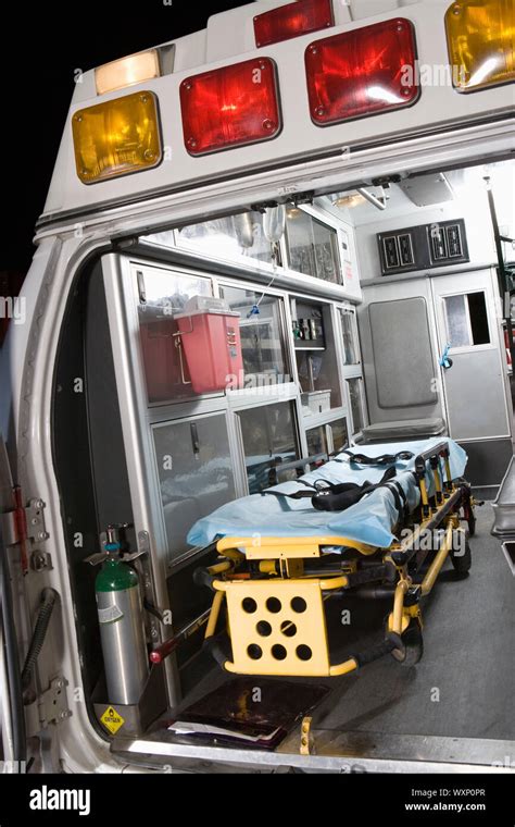 Ambulance interior Stock Photo - Alamy