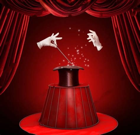 magician magic trick red curtains backdrop High quality Computer print party photography studio ...