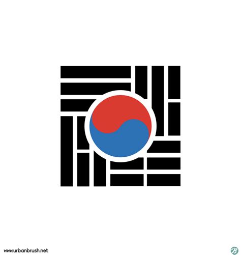 건곤감리 로고 일러스트 ai 무료다운로드 free Korea flag logo - Urbanbrush | 역사 포스터, 로고, 게임 로고 디자인