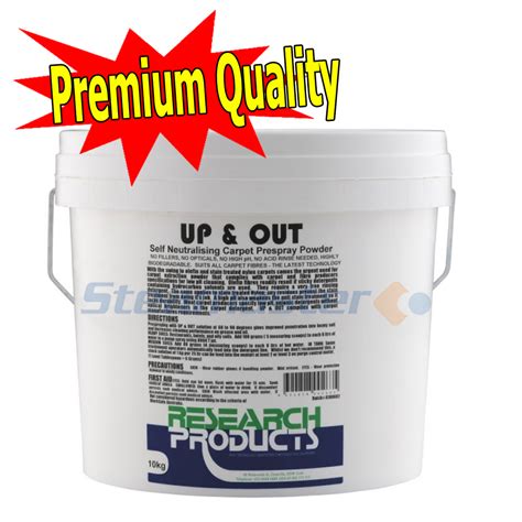 Research Products Up & Out 10KG Heavy Duty Pre-Spray Powder for Use on Synthetic Carpets ...