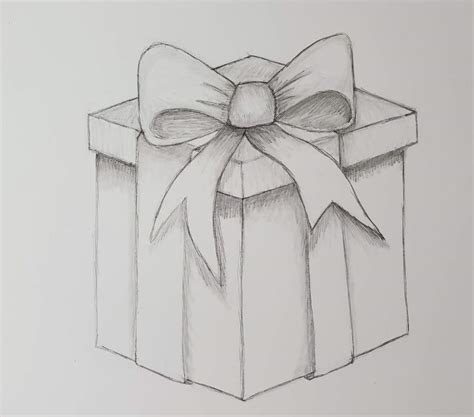 How to Draw a Present - Easy Step by Step for Beginners | Drawings, Present drawing, Tangled drawing