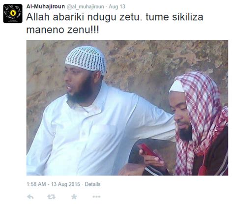 Al-Muhajiroun Releases photos of Kenyan Al-Shabaab Leader - The Line of ...