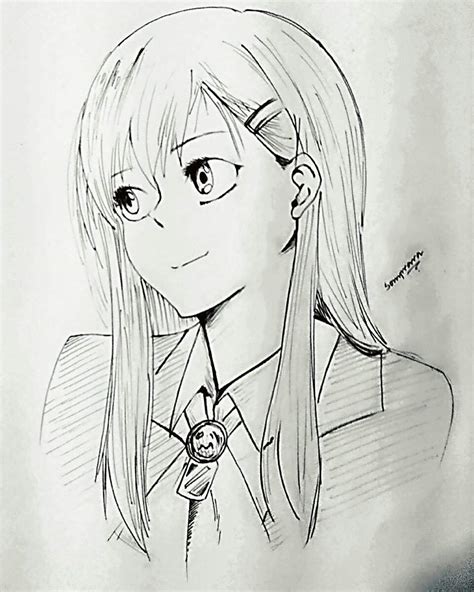 Anime Girls Sketch / Kawaii Anime Drawing at GetDrawings | Free download | Anime Saiun Gogo