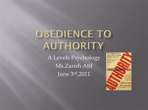 PPT - Obedience to Authority PowerPoint Presentation, free download ...