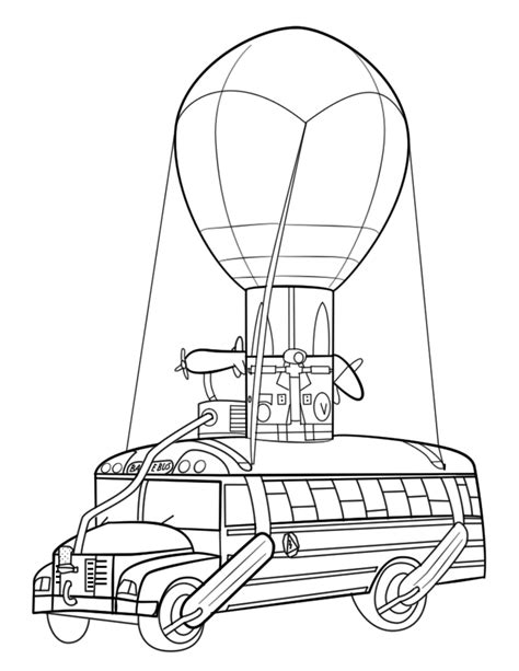 Fortnite Battle Bus Coloring Page - Free Printable Coloring Pages for Kids