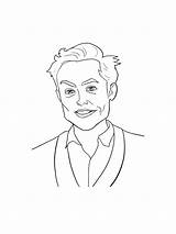 Elon Musk coloring Pages sketch template