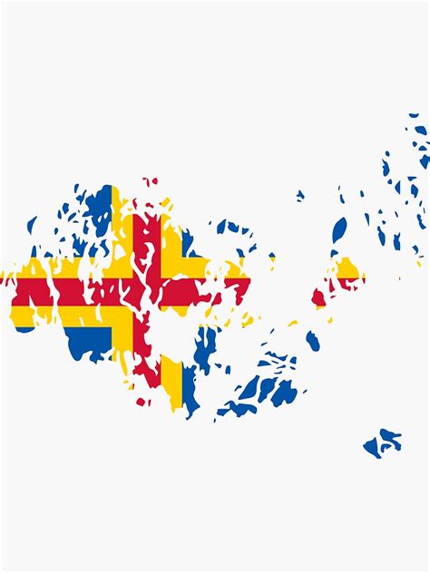 "Flag Map of Åland Islands" Sticker by abbeyz71 | Redbubble