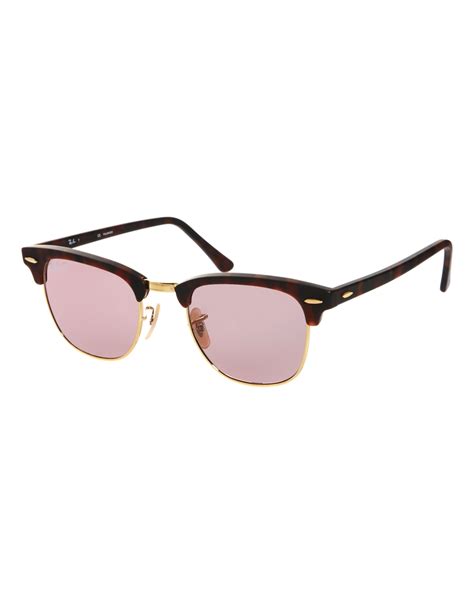 Ray-ban Polarized Clubmaster Sunglasses in Brown for Men | Lyst