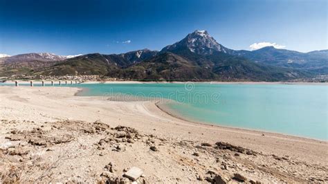 Lake Serre-Poncon, Hautes-Alpes, France Stock Image - Image of france ...