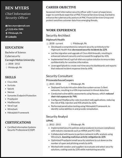 15 Cyber Security Resume Examples [& Templates]