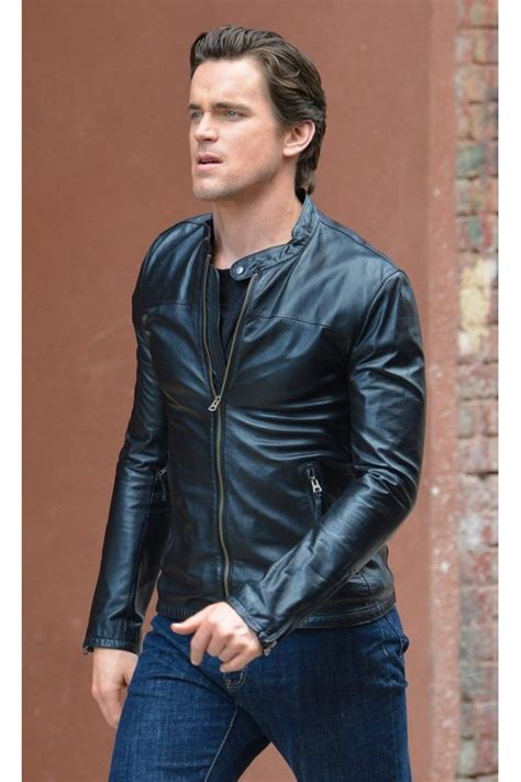 Neal Caffrey White Collar Leather Jacket | Matt Bomer Black Jacket