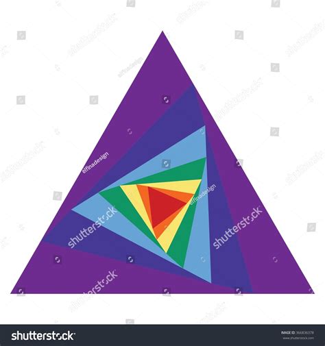 Triangle Logo Design Rainbow Colors Vortex Stock Vector (Royalty Free ...