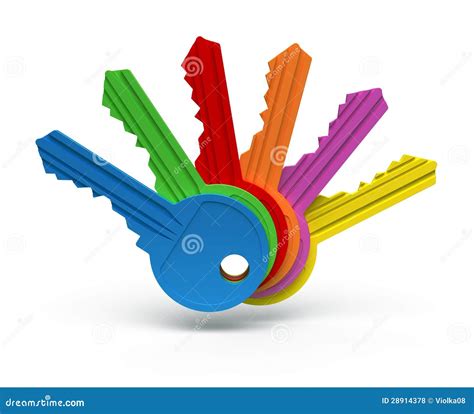 Six color keys stock illustration. Image of ownership - 28914378