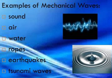 Difference between mechanical and matter waves with examples