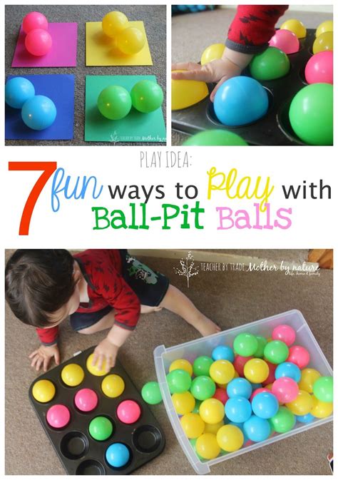 PLAY IDEA: 7 Fun Ways to Play With Ball-Pit Balls | Toddler learning ...