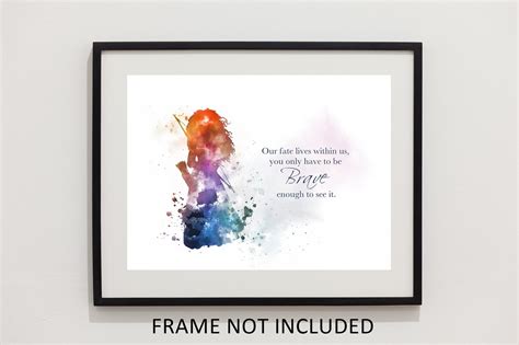 Merida Brave Quote ART PRINT Princess, Nursery, Gift, Wall Art, Home ...