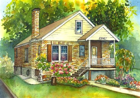 Watercolor House Painting of Your Home Custom Art