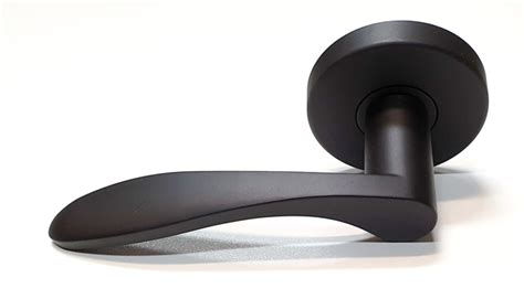Curved Matt Black Lever Door Handles, Available in Passage and Privacy ...