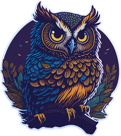 Owl Art Mascot Logo with 24684317 PNG