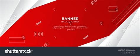 Abstract Red Banner Background Design Template Stock Vector (Royalty ...