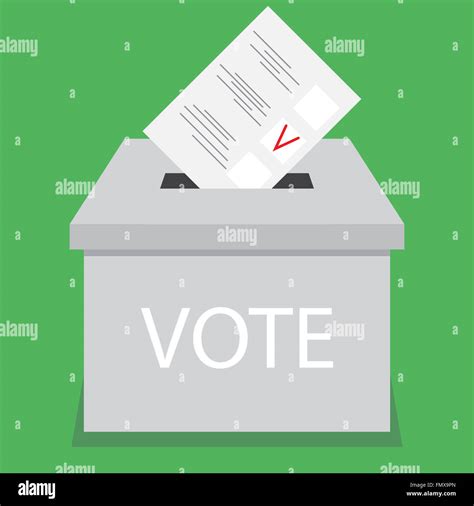 Ballot box design flat vote. Vote and ballot, election and voting box ...