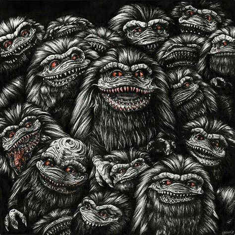 Critters, art by Nathan Chissher | Horror movie icons, Horror movie art, Movie art